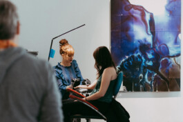 Amanda Wachob tattooing