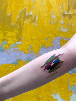 Tattoo next to PH129 painting 