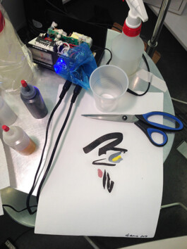 Tattoo setup at New Museum 