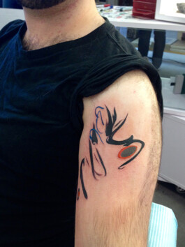 Abstract tattoo done at New Museum 