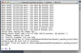 Python screen showing data 