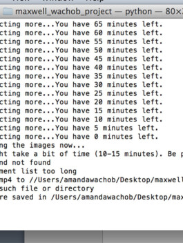 Black and white text countdown 