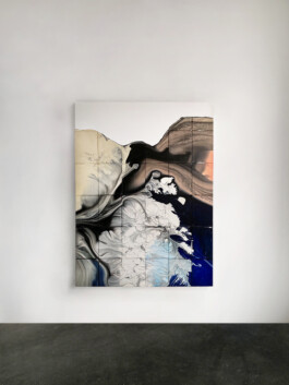 Large abstract painting wave