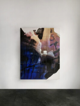 Dark blue and purple painting