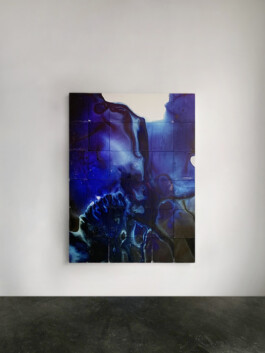 Cobalt blue and purple painting