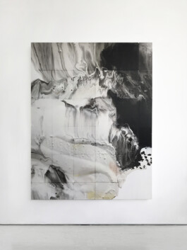 White and black acrylic painting 