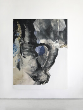 Abstract painting with a grid 